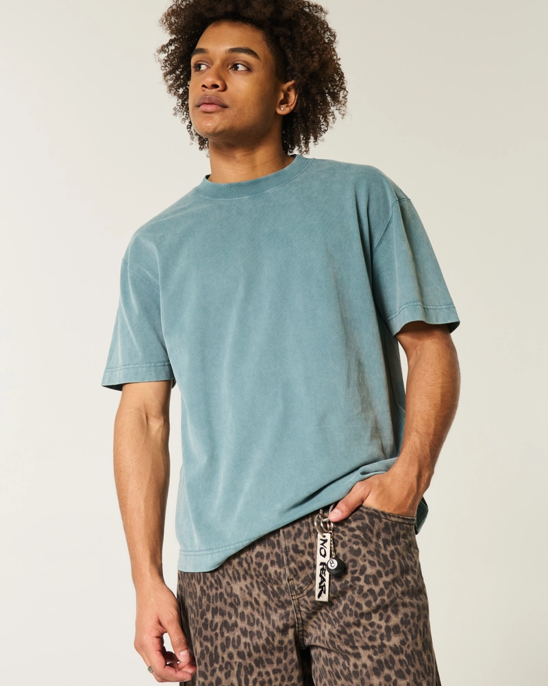 Boxy Heavyweight Washed Crew T-Shirt