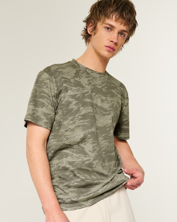 Relaxed Camo Cooling Tee, Olive Pattern view 1
