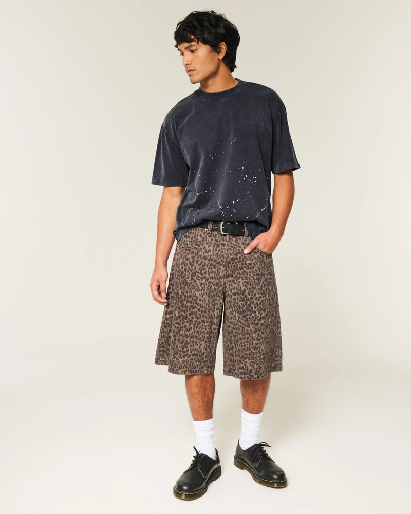 Boxy Heavyweight Paint Splatter Crew T-Shirt