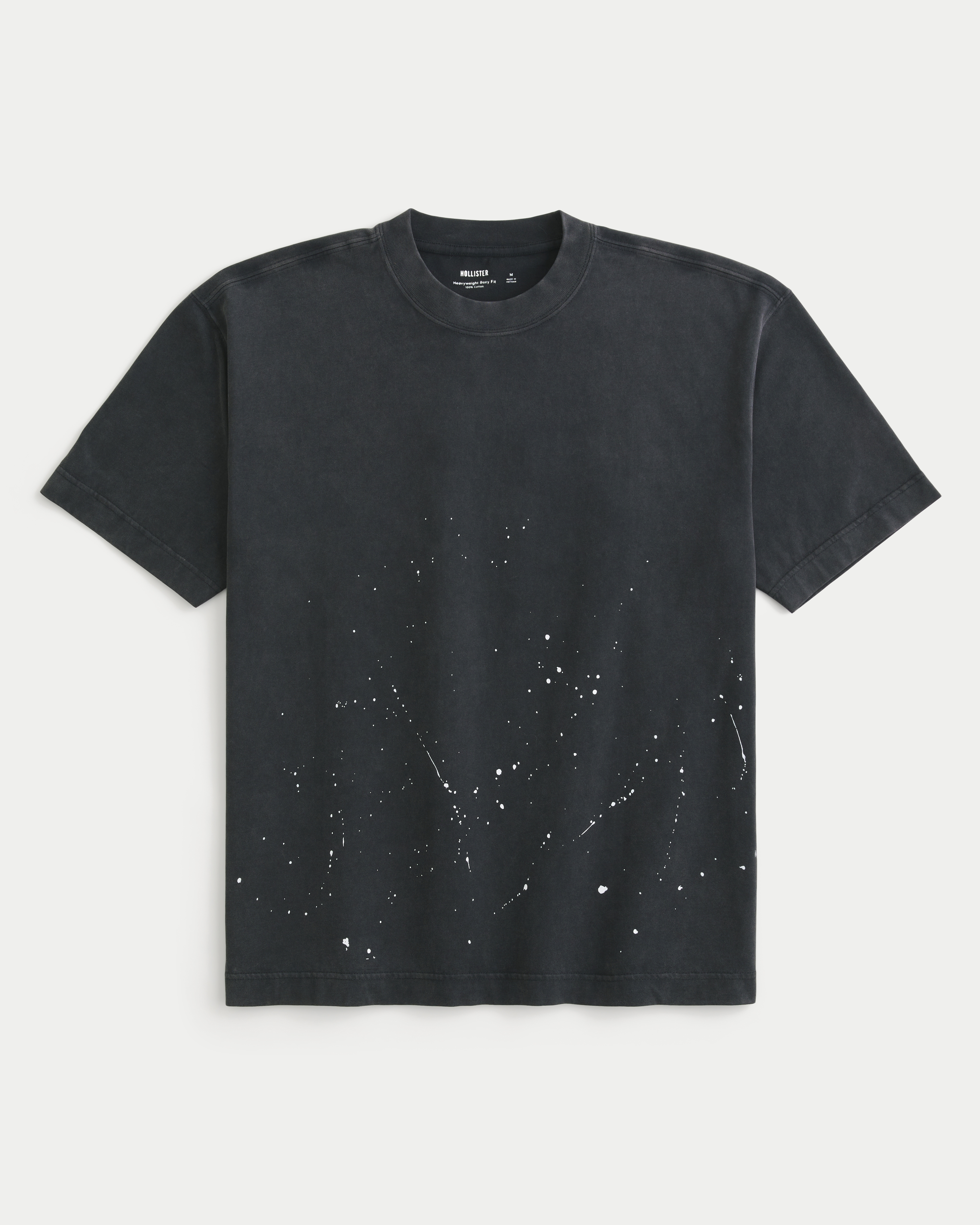Boxy Heavyweight Paint Splatter Crew T-Shirt