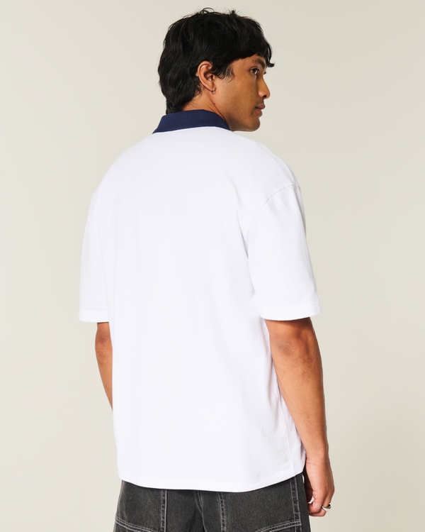 Boxy University of Michigan Wolverines Graphic Polo