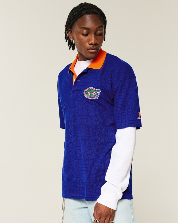 Boxy University of Florida Gators Graphic Polo, Dark Blue Pattern view 1