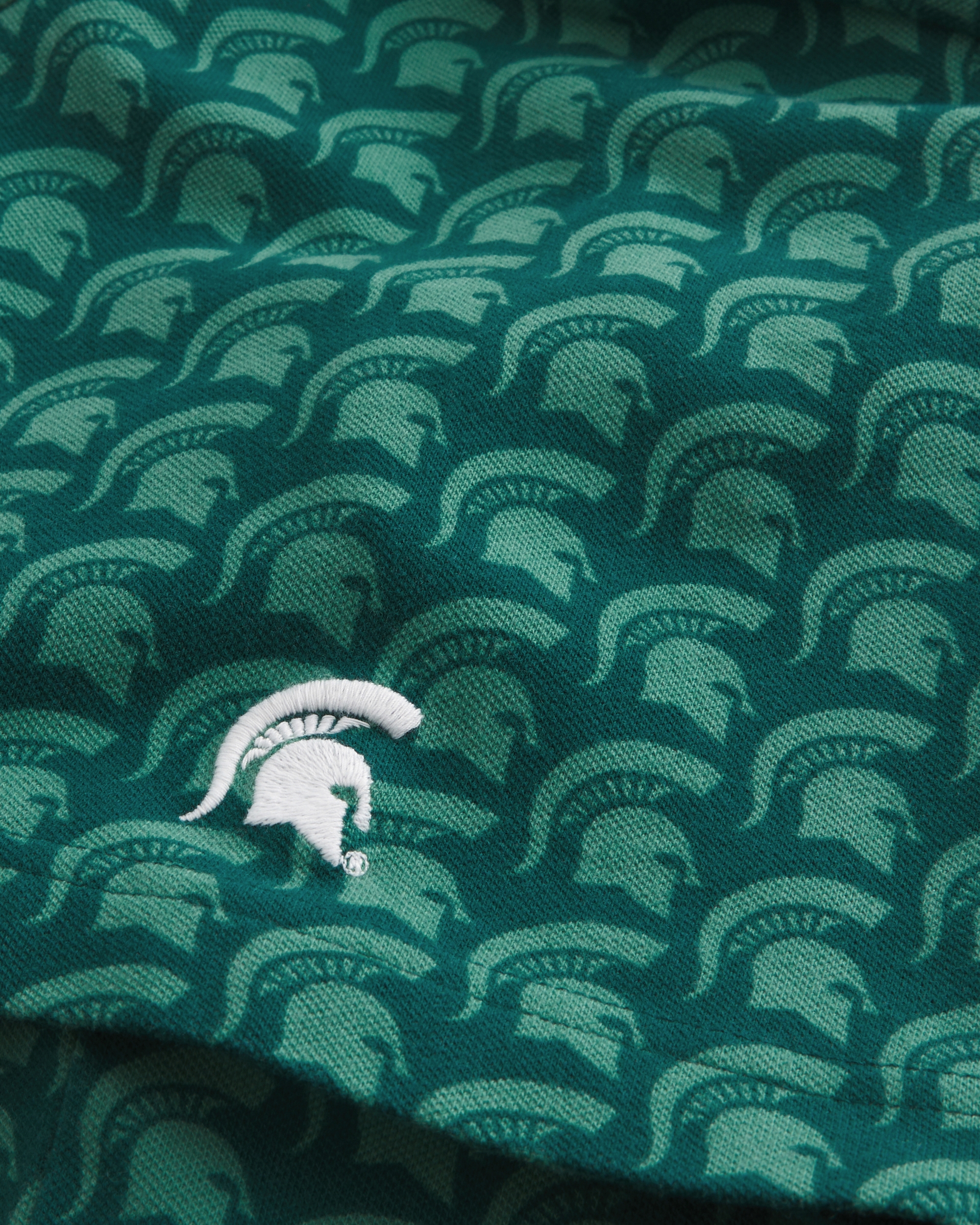 Boxy Michigan State University Spartans Graphic Polo