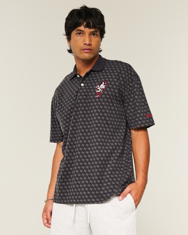 Boxy The Ohio State University Buckeyes Graphic Polo, Dark Gray Pattern view 1