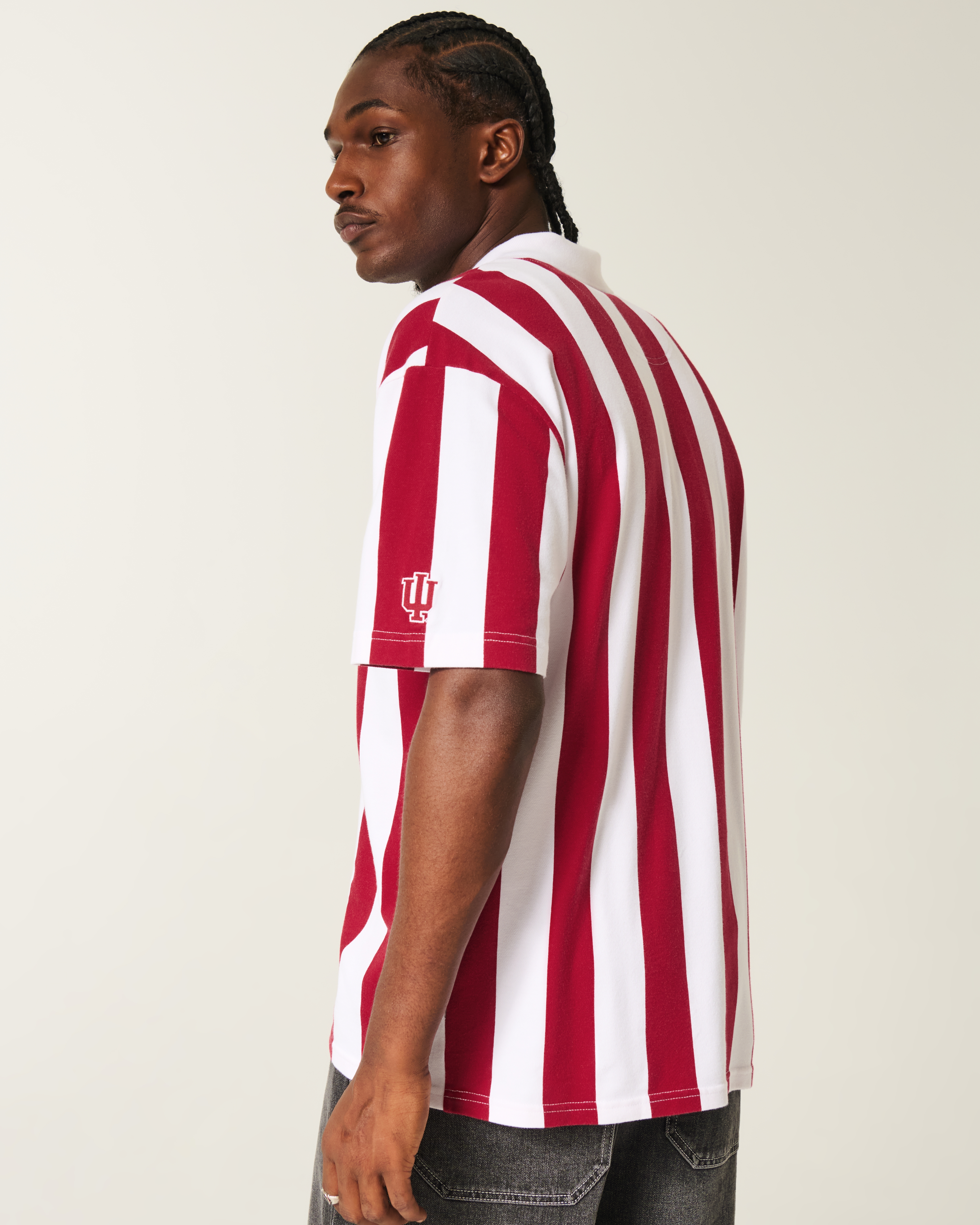 Boxy Indiana University Hoosiers Graphic Polo