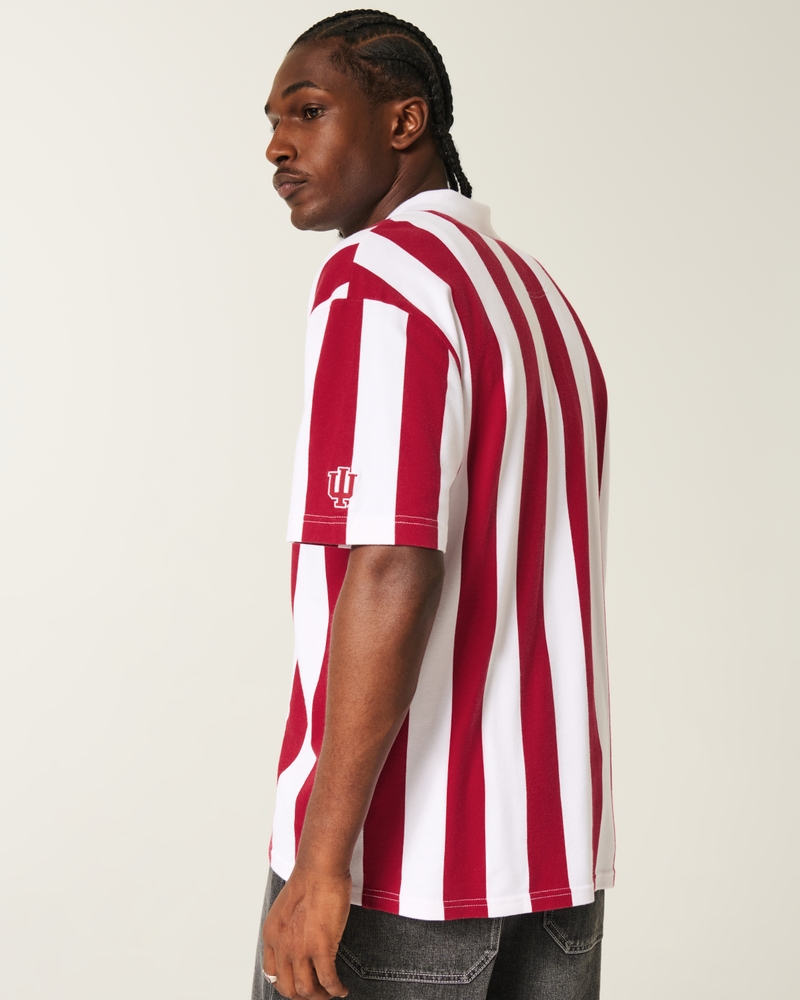Boxy Indiana University Hoosiers Graphic Polo