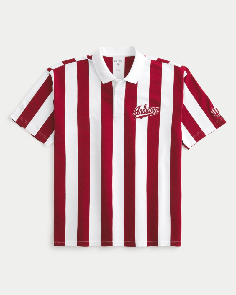 Boxy Indiana University Hoosiers Graphic Polo