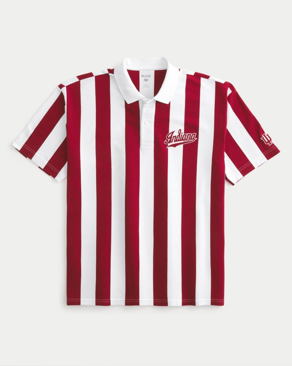 Boxy Indiana University Hoosiers Graphic Polo