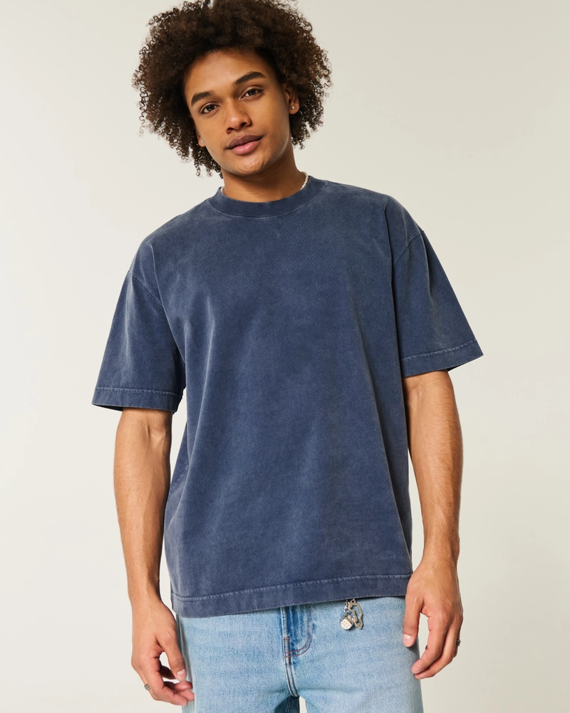 Boxy Heavyweight Washed Crew T-Shirt