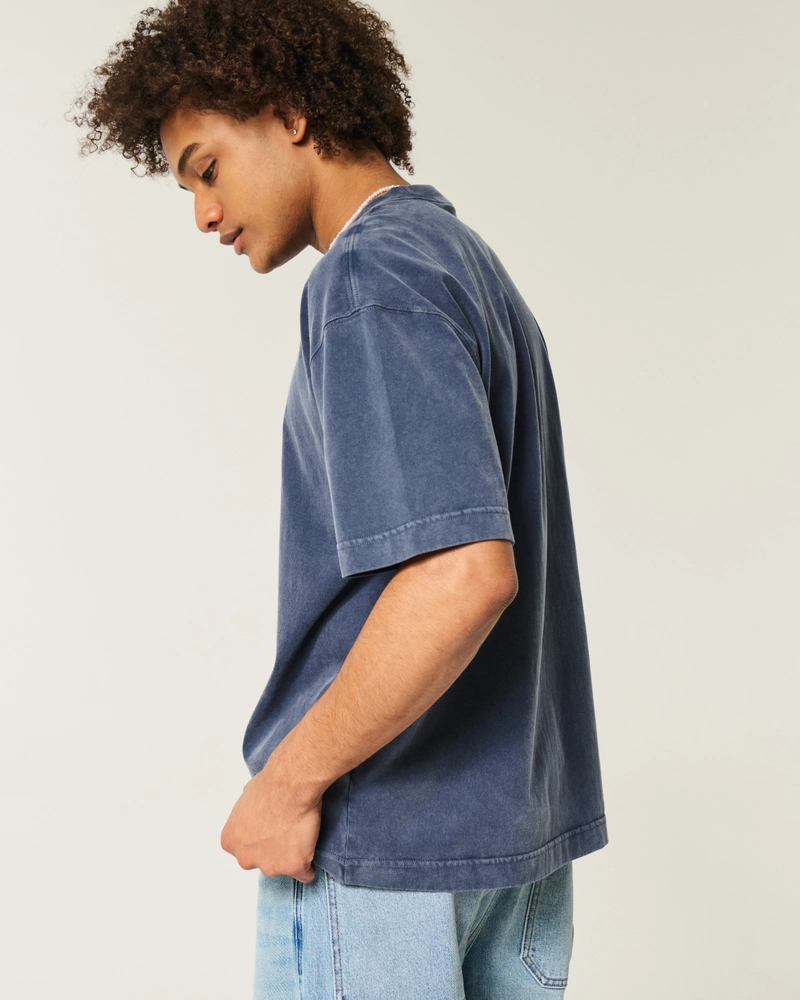 Boxy Heavyweight Washed Crew T-Shirt