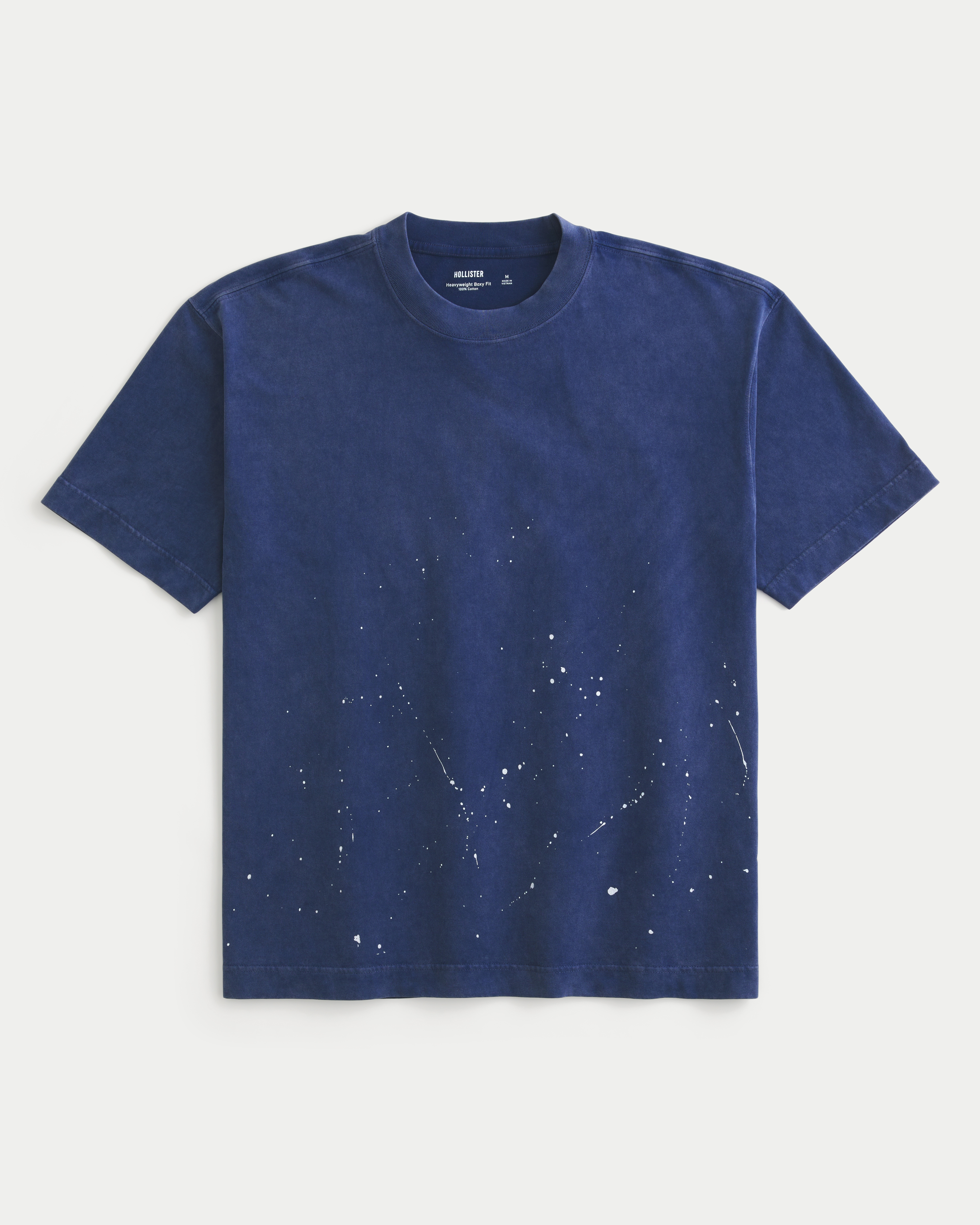 ★英国発/送関込*WEEKDAY*ボクシーヘヴィーウェイトTシャツ/BL★ メンズ ボクシー ヘビーウェイト Oahu グラフィックTシャツ