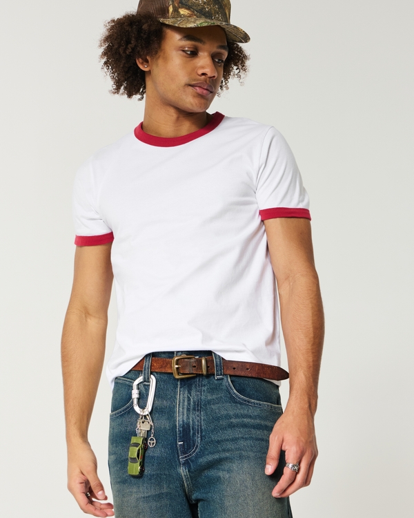 Shrunken Ringer Tee, White view 1