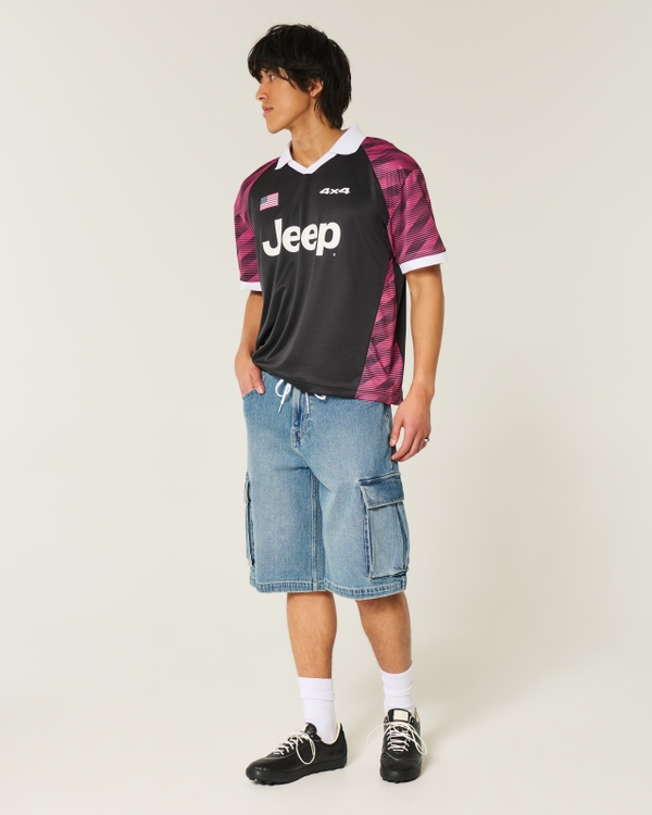 Boxy Jeep Graphic Soccer Jersey, Black view 2