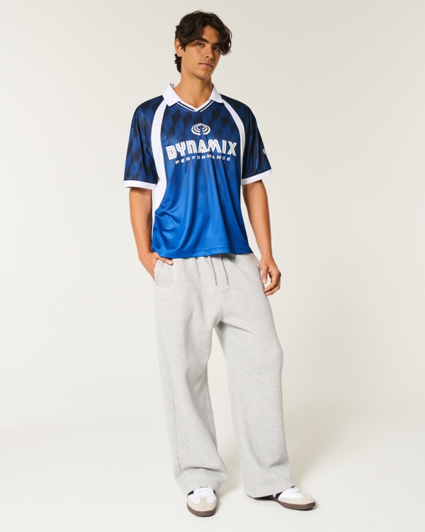 Boxy Dynamix Graphic Soccer Jersey, Blue Pattern view 2