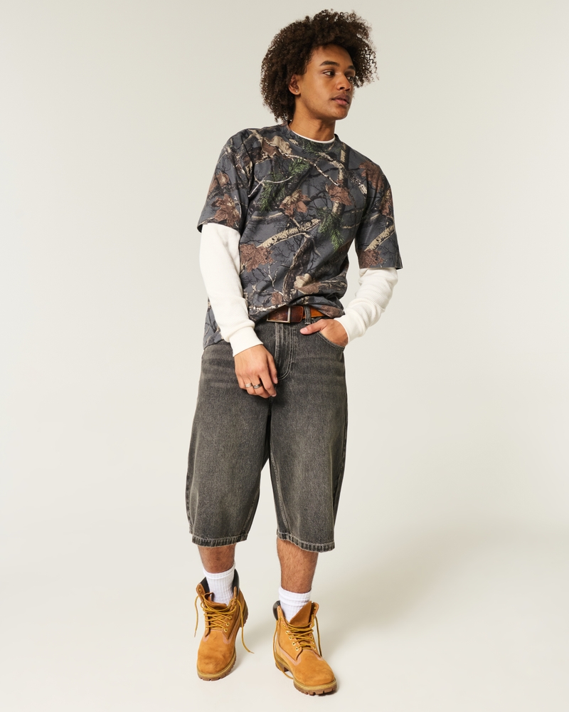 Boxy Heavyweight Camo Crew T-Shirt