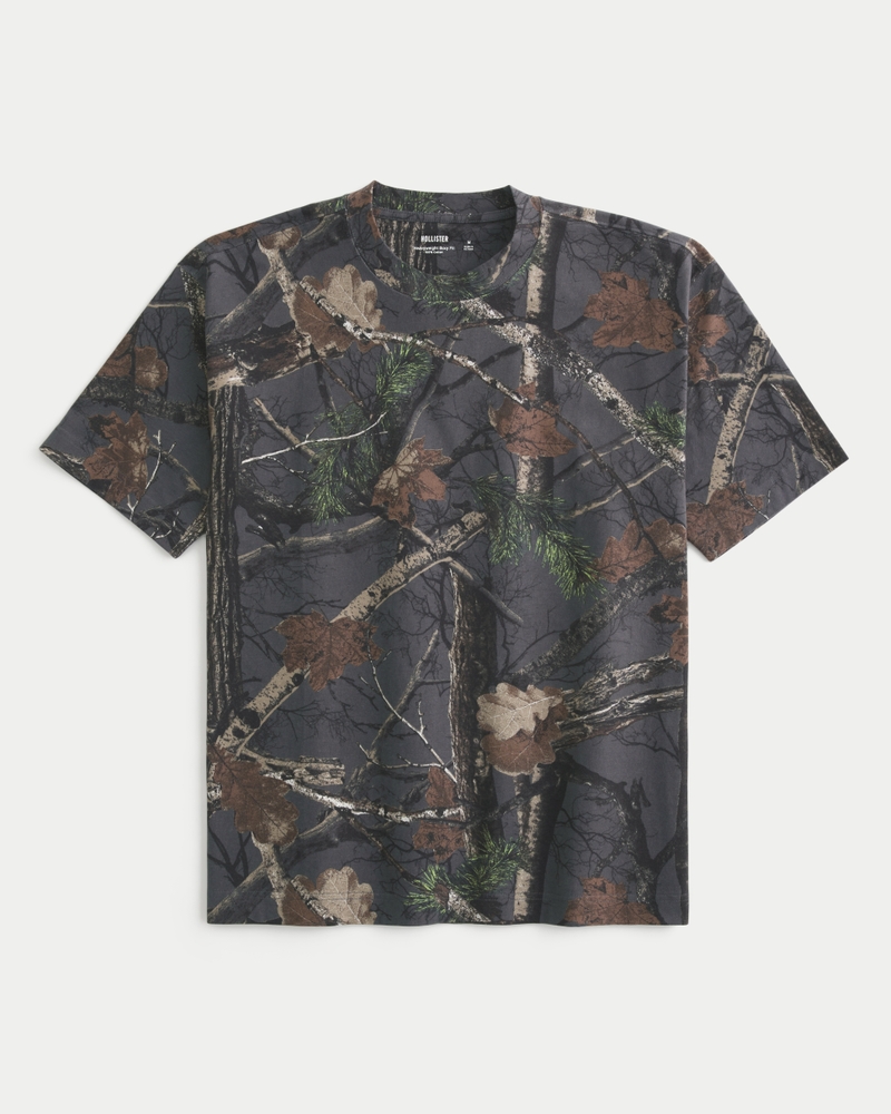 Boxy Heavyweight Camo Crew T-Shirt