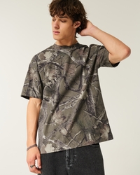 Boxy Heavyweight Camo Crew T-Shirt