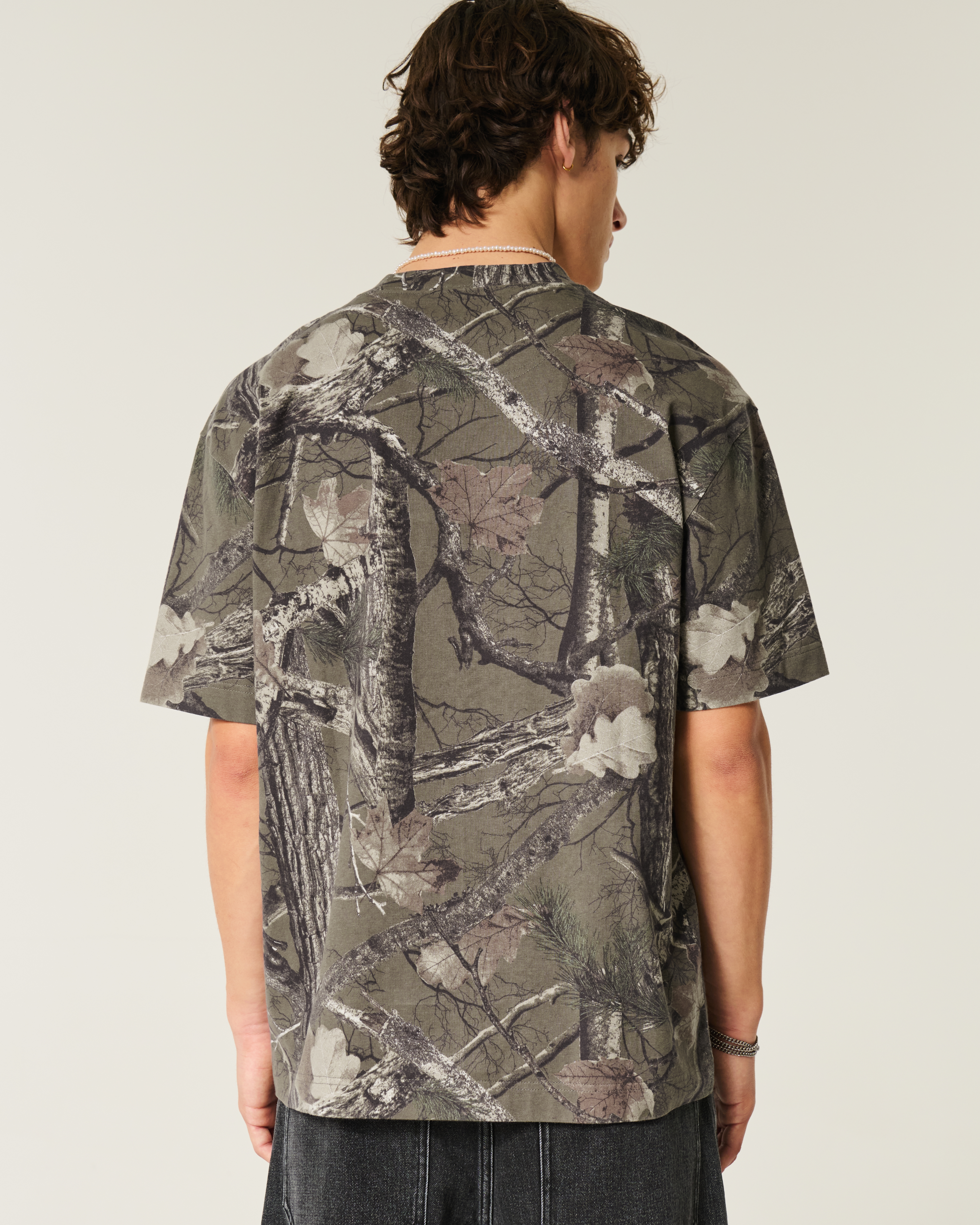 Boxy Heavyweight Camo Crew T-Shirt