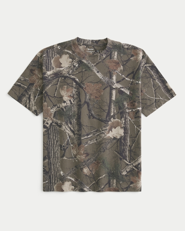 Boxy Heavyweight Camo Crew T-Shirt