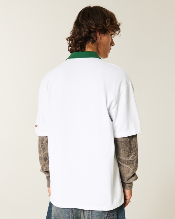 Boxy University of Miami Hurricanes Graphic Polo