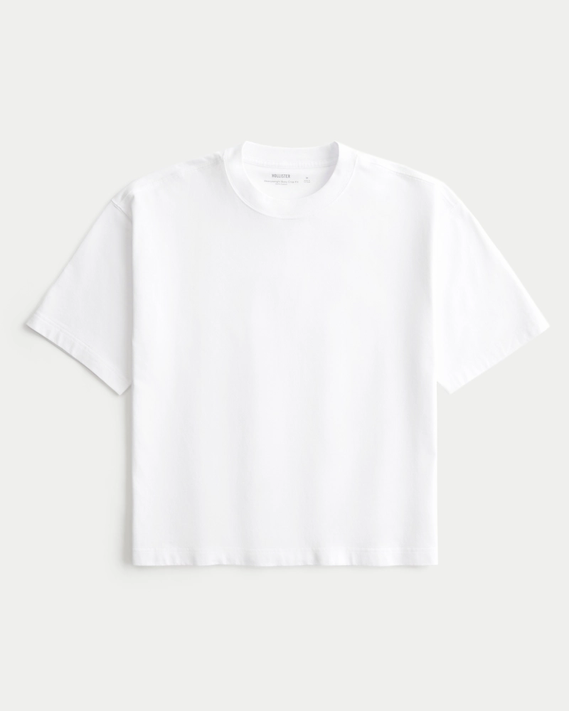 Boxy Heavyweight Crop Crew T-Shirt