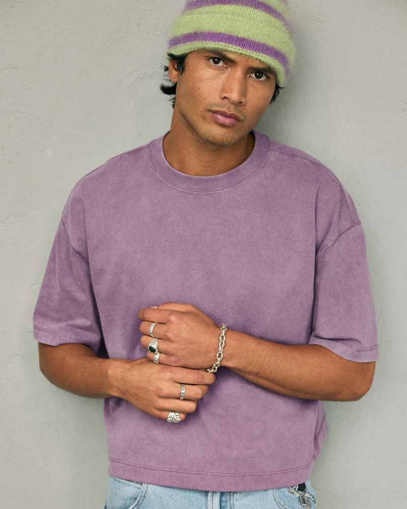 Boxy Crop Heavyweight Crew T-Shirt