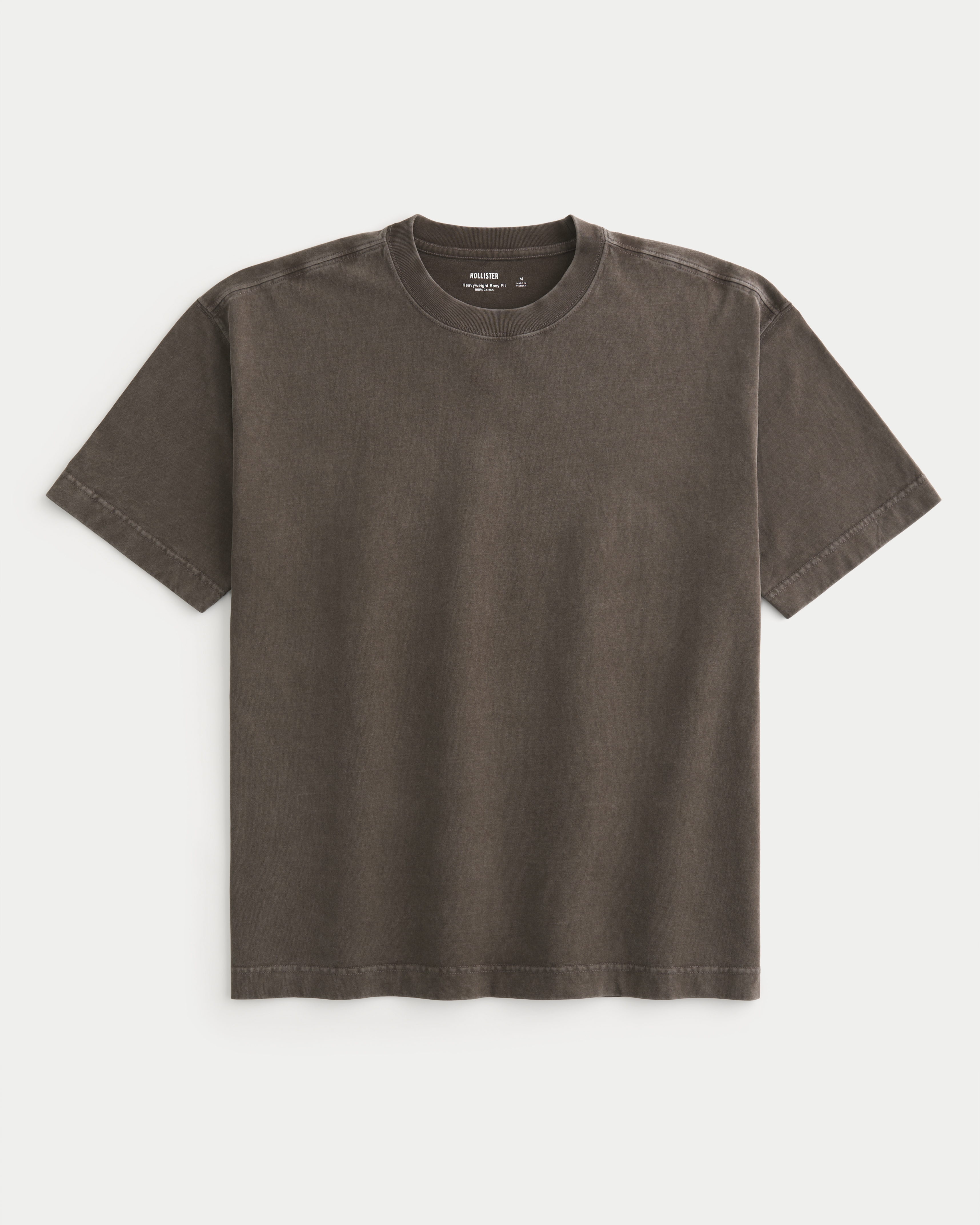 Boxy Heavyweight Washed Cotton Crew T-Shirt