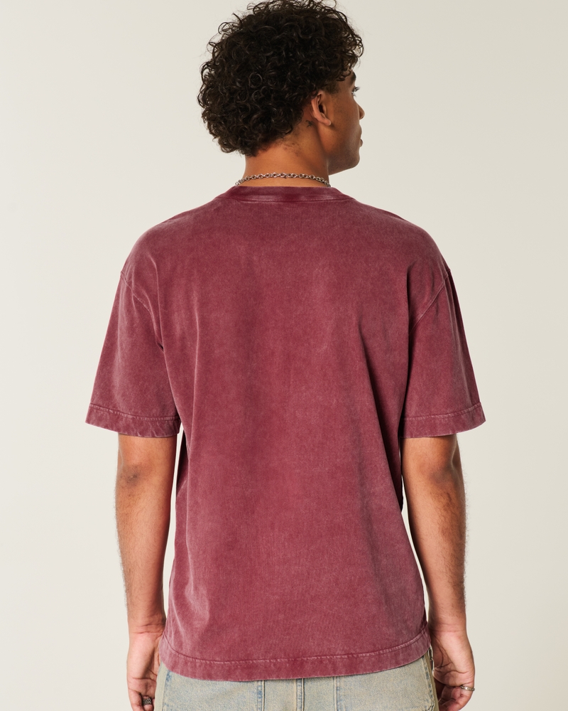 Boxy Heavyweight Washed Cotton Crew T-Shirt