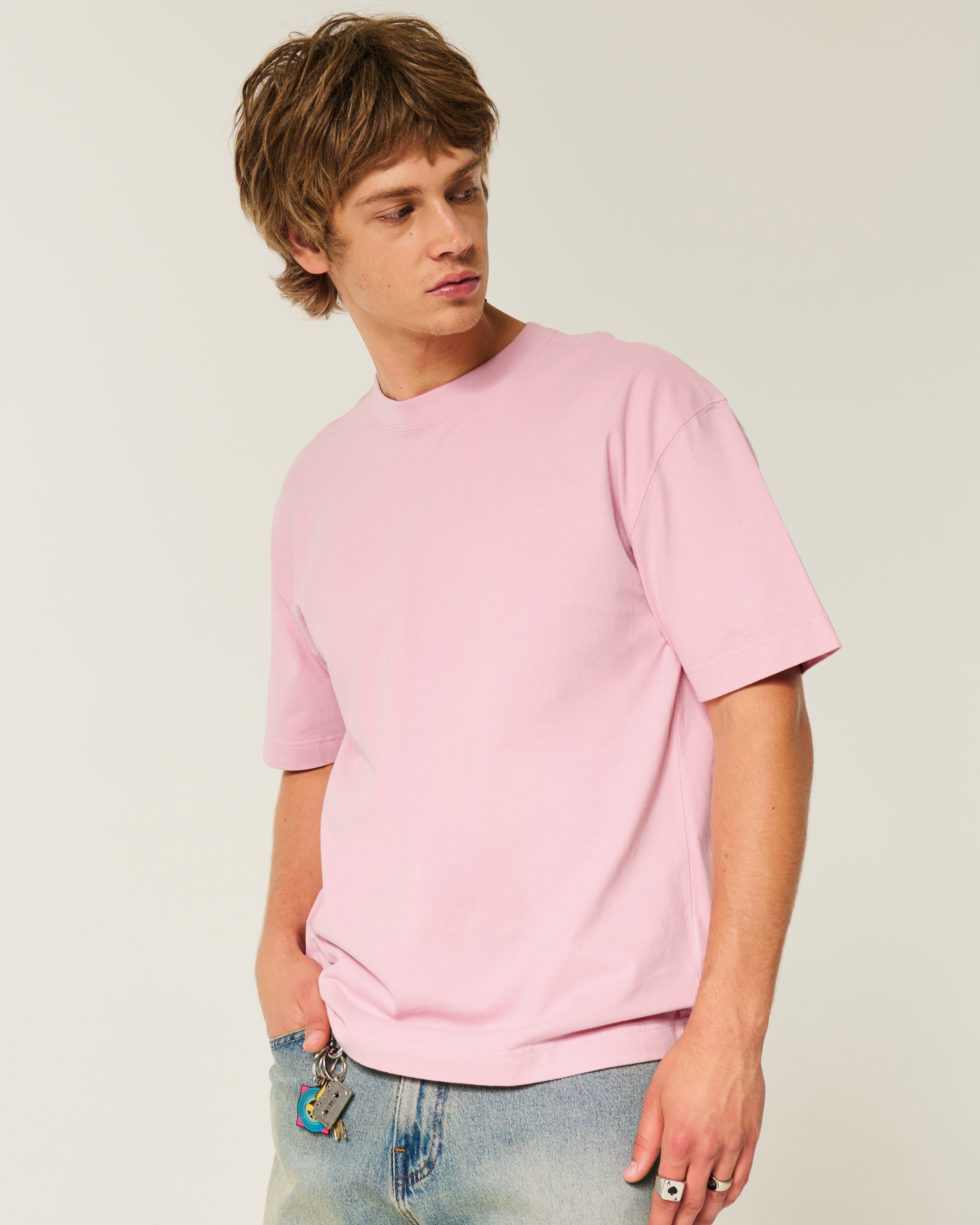 Boxy Heavyweight Cotton Crew T-Shirt