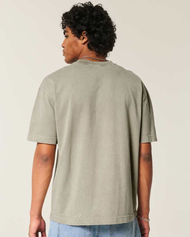 Boxy Heavyweight Washed Cotton Crew T-Shirt
