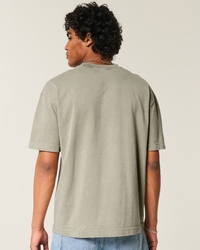 Boxy Heavyweight Washed Cotton Crew T-Shirt