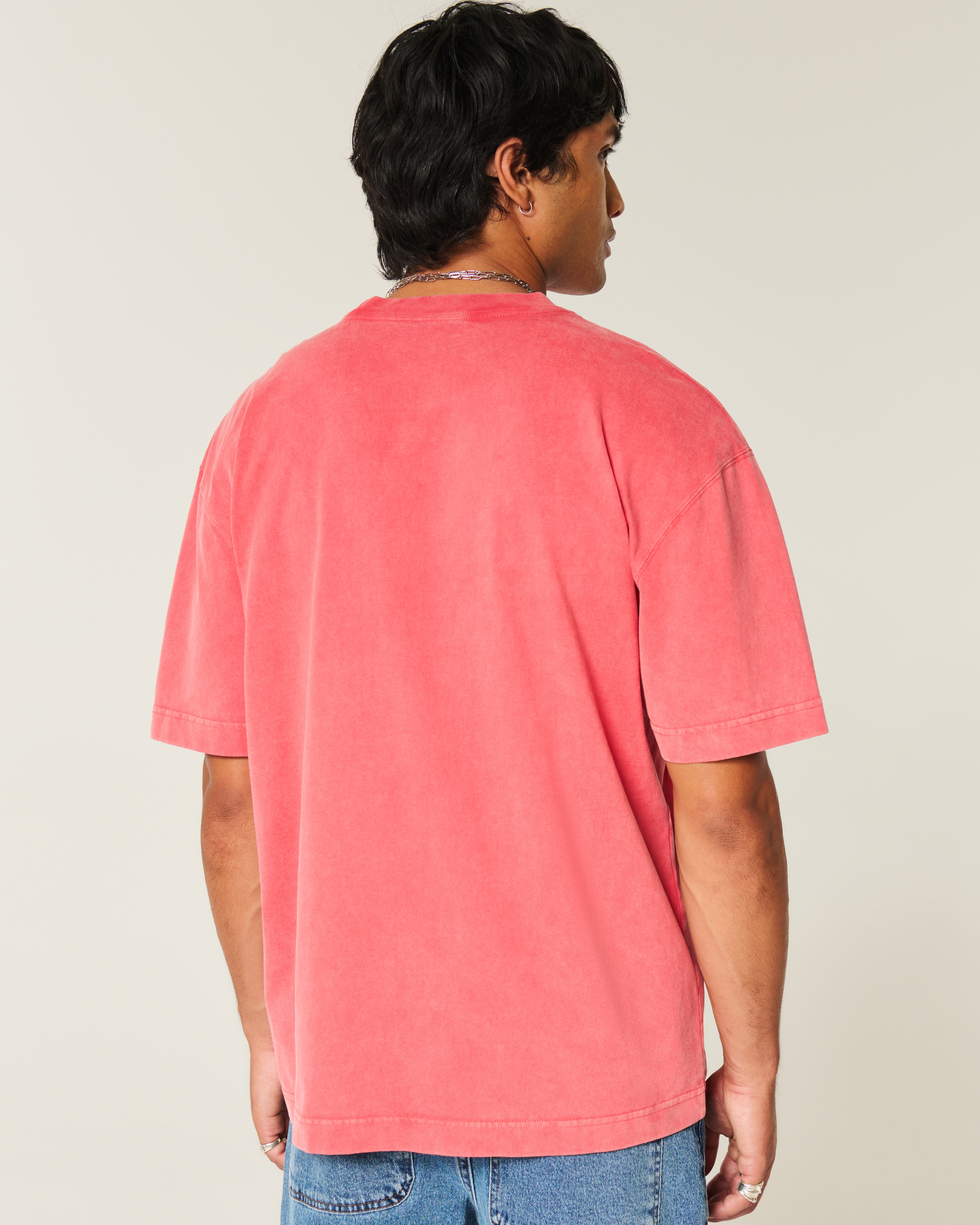 Boxy Heavyweight Washed Cotton Crew T-Shirt