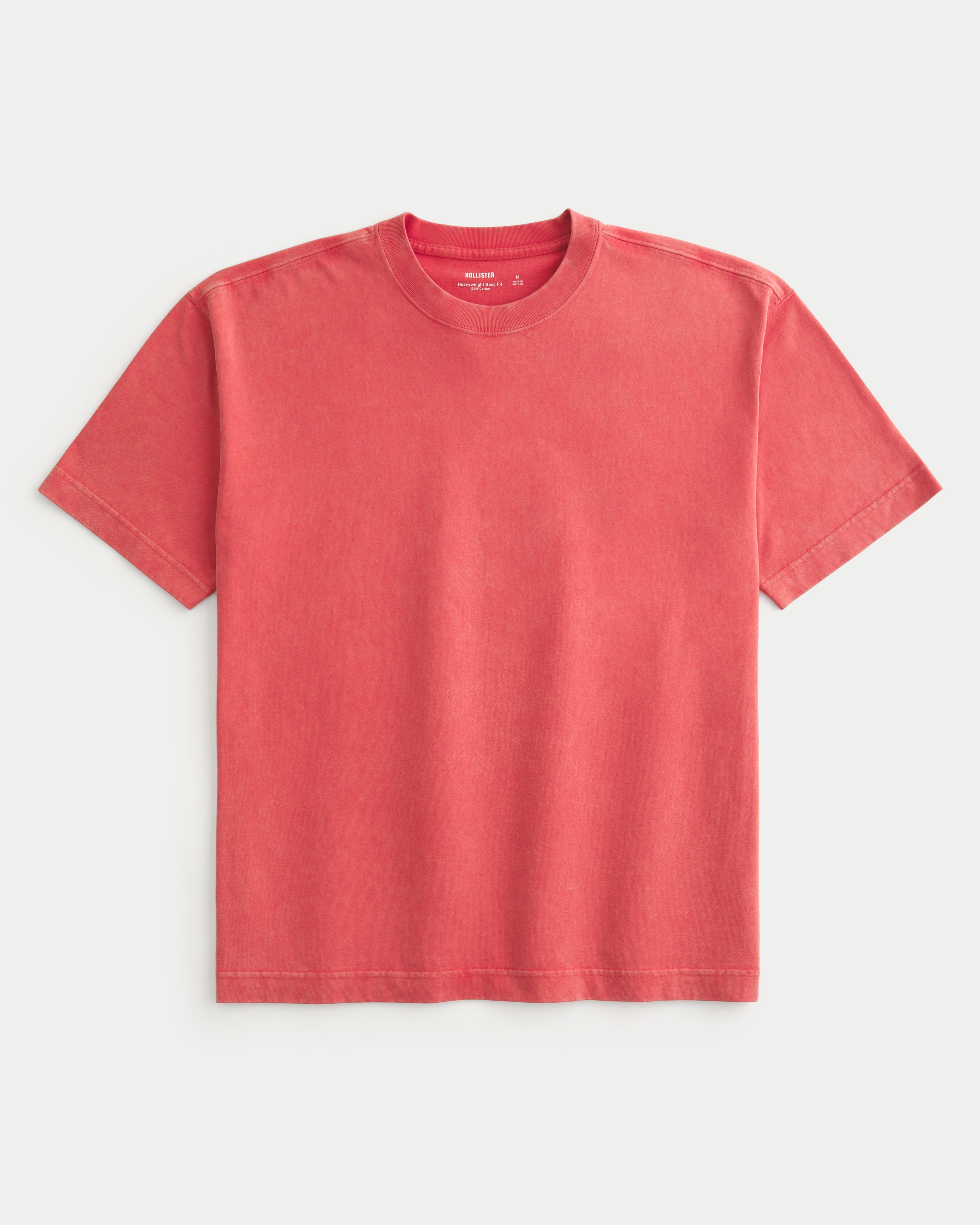 Boxy Heavyweight Washed Cotton Crew T-Shirt