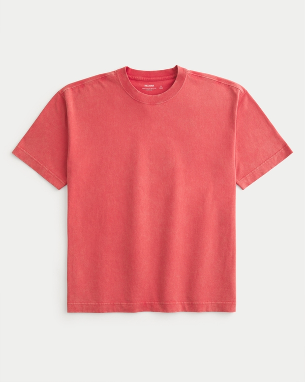 Boxy Heavyweight Washed Cotton Crew T-Shirt