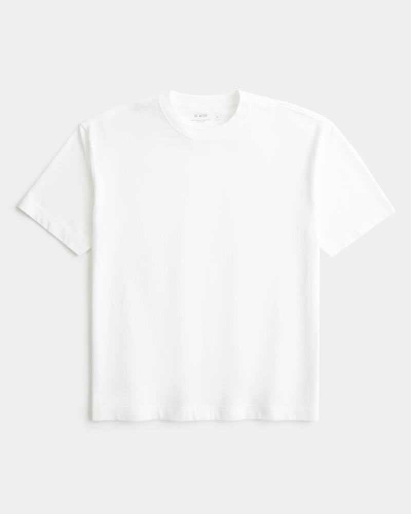 Boxy Heavyweight Cotton Crew T-Shirt