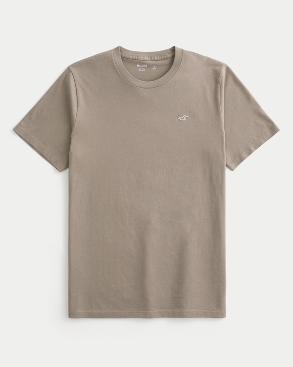 Icon Crew T-Shirt, Dark Tan view 1
