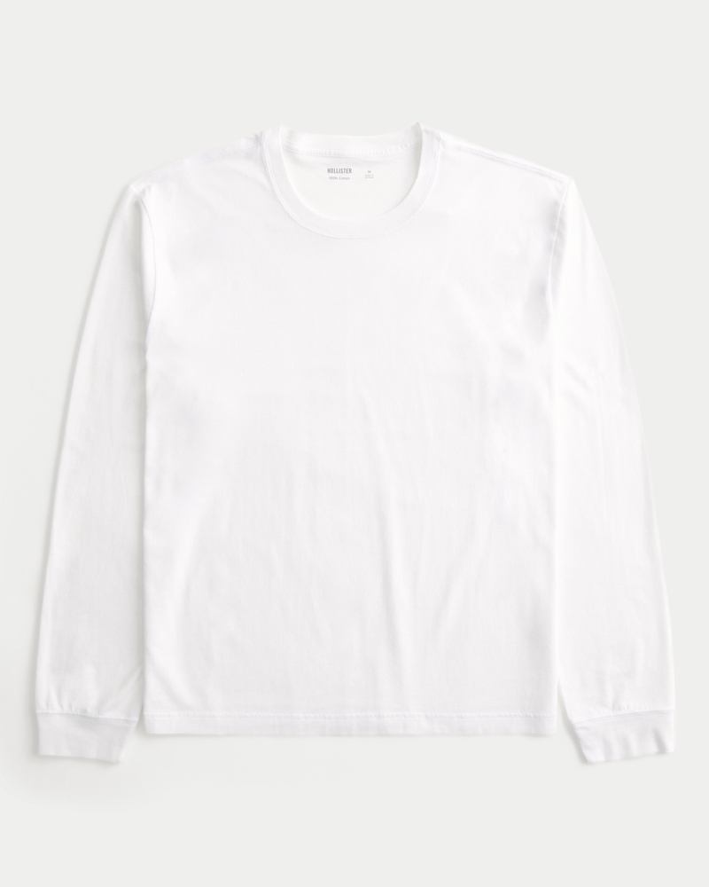 Relaxed Long-Sleeve Cotton Crew T-Shirt