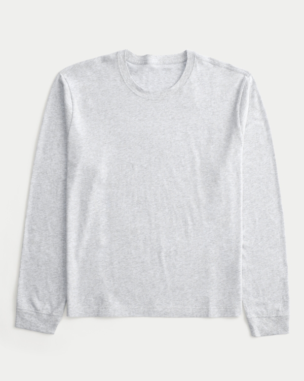 Relaxed Long-Sleeve Cotton Crew T-Shirt