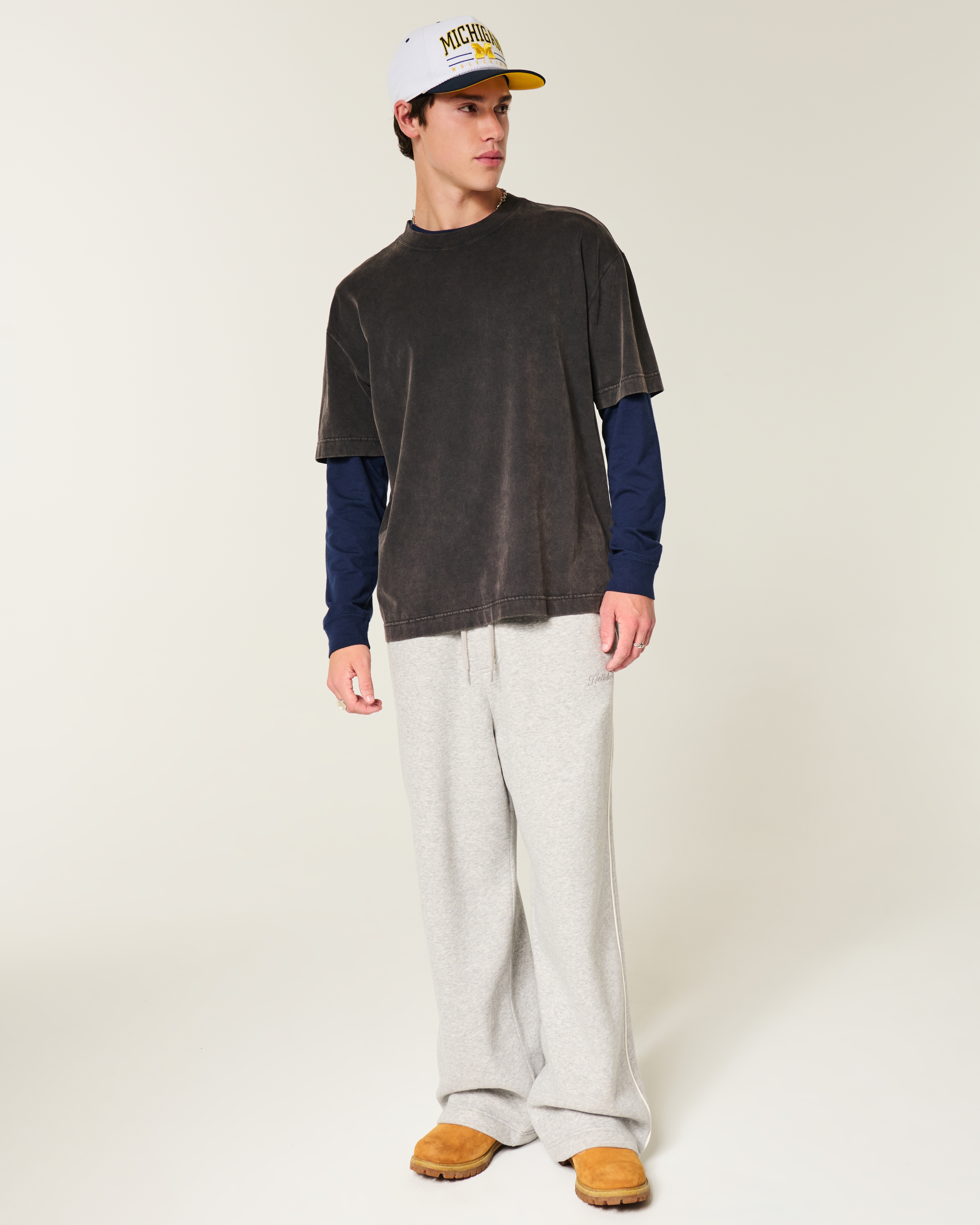 Relaxed Long-Sleeve Cotton Crew T-Shirt