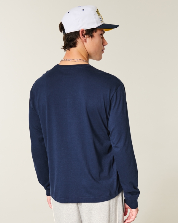 Relaxed Long-Sleeve Cotton Crew T-Shirt