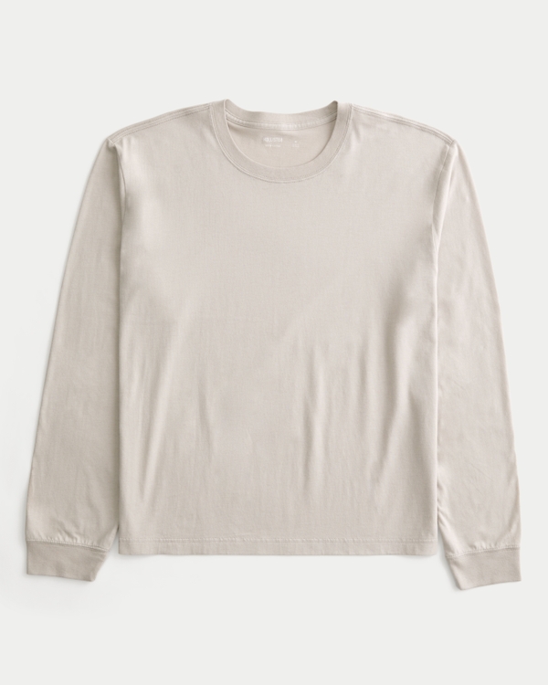 Relaxed Long-Sleeve Cotton Crew T-Shirt