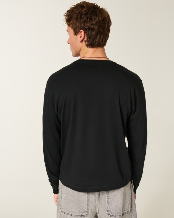 Relaxed Long-Sleeve Cotton Crew T-Shirt