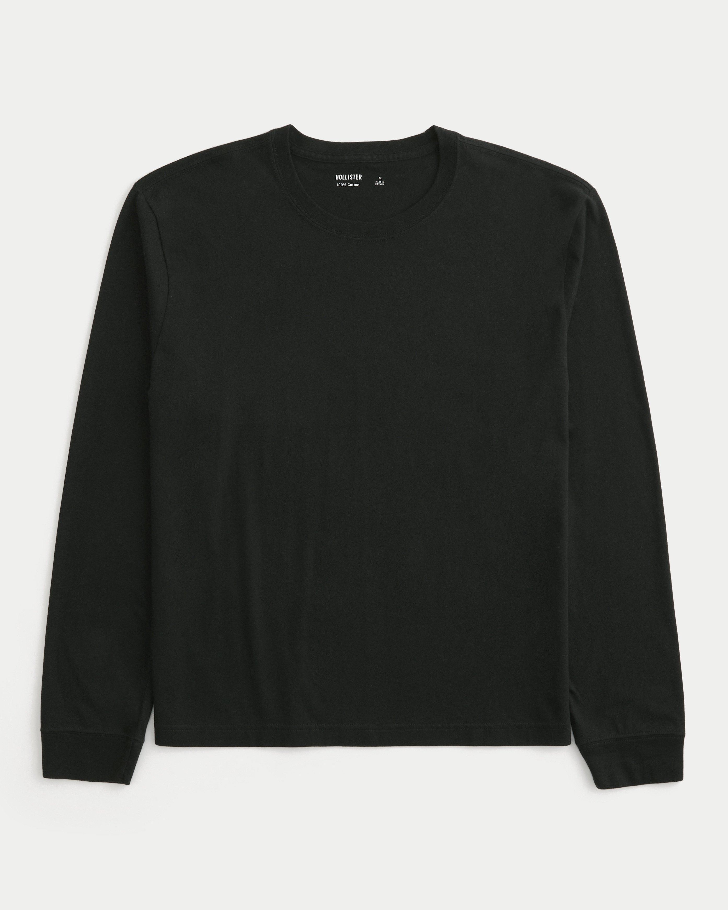 Relaxed Long-Sleeve Cotton Crew T-Shirt