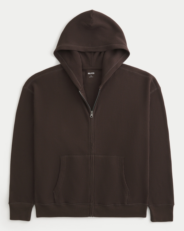 Men's Waffle Knit Zip-Up Hoodie | Men's Sale | HollisterCo.com