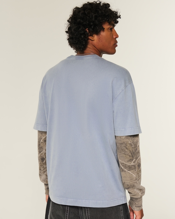 Boxy Heavyweight Washed Cotton Crew T-Shirt