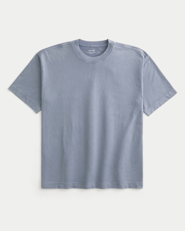 Boxy Heavyweight Washed Cotton Crew T-Shirt