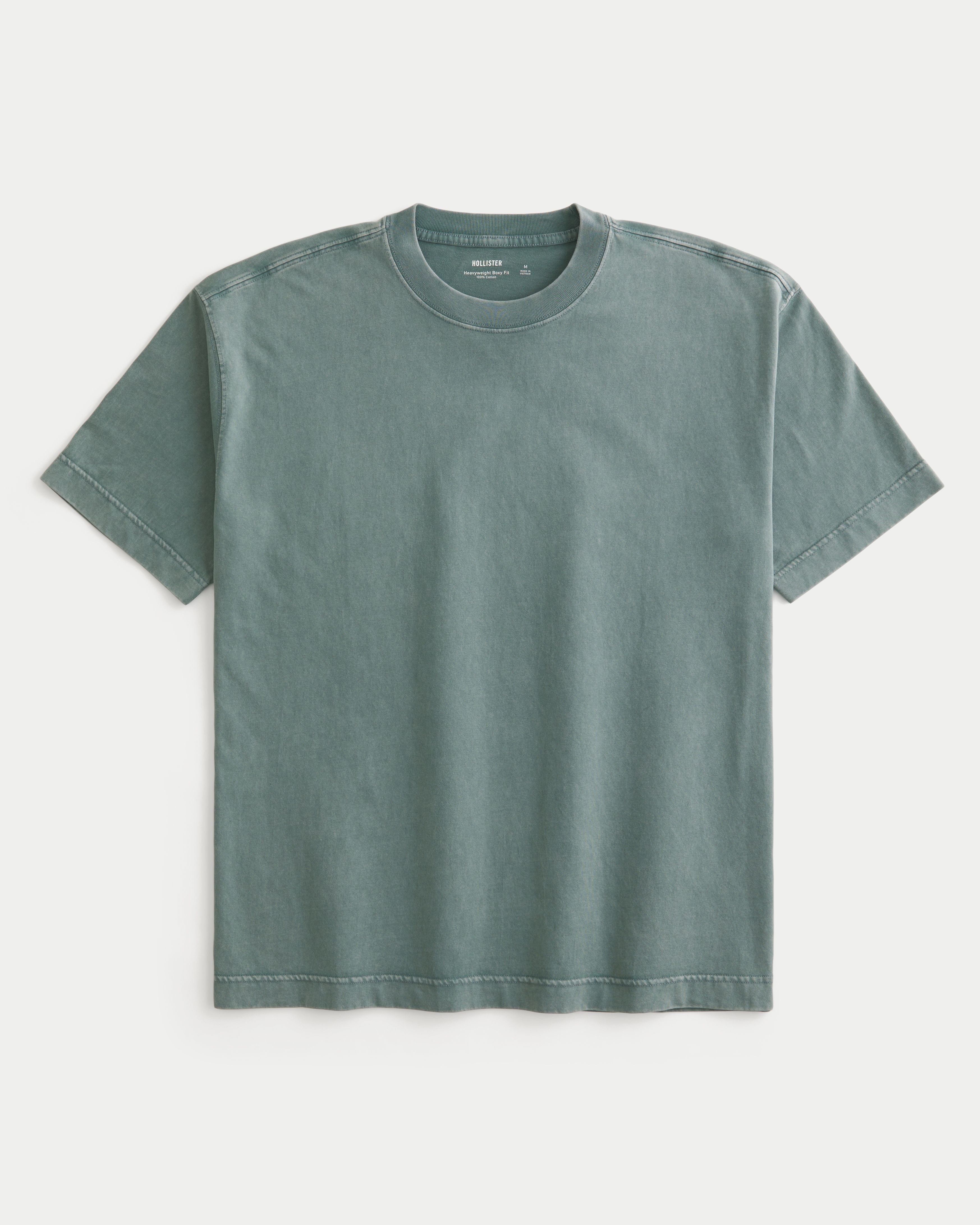 Boxy Heavyweight Washed Cotton Crew T-Shirt