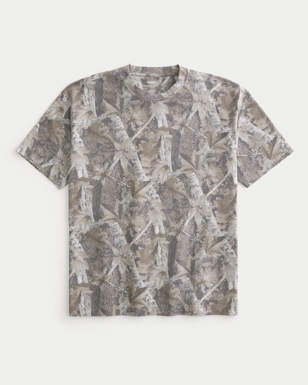 Boxy Heavyweight Camo Crew T-Shirt