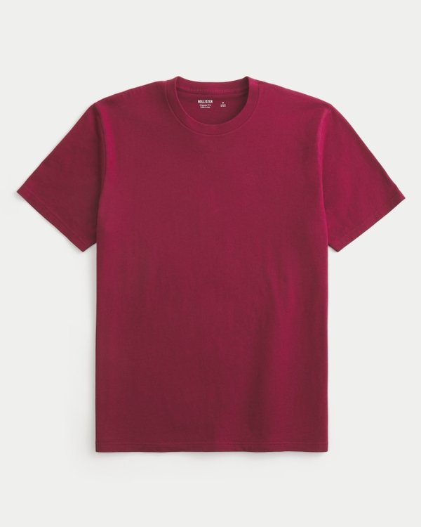 Classic Fit Crew T-Shirt, Dark Red view 1