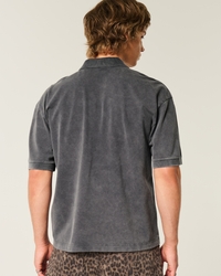 Boxy Crop Washed Polo